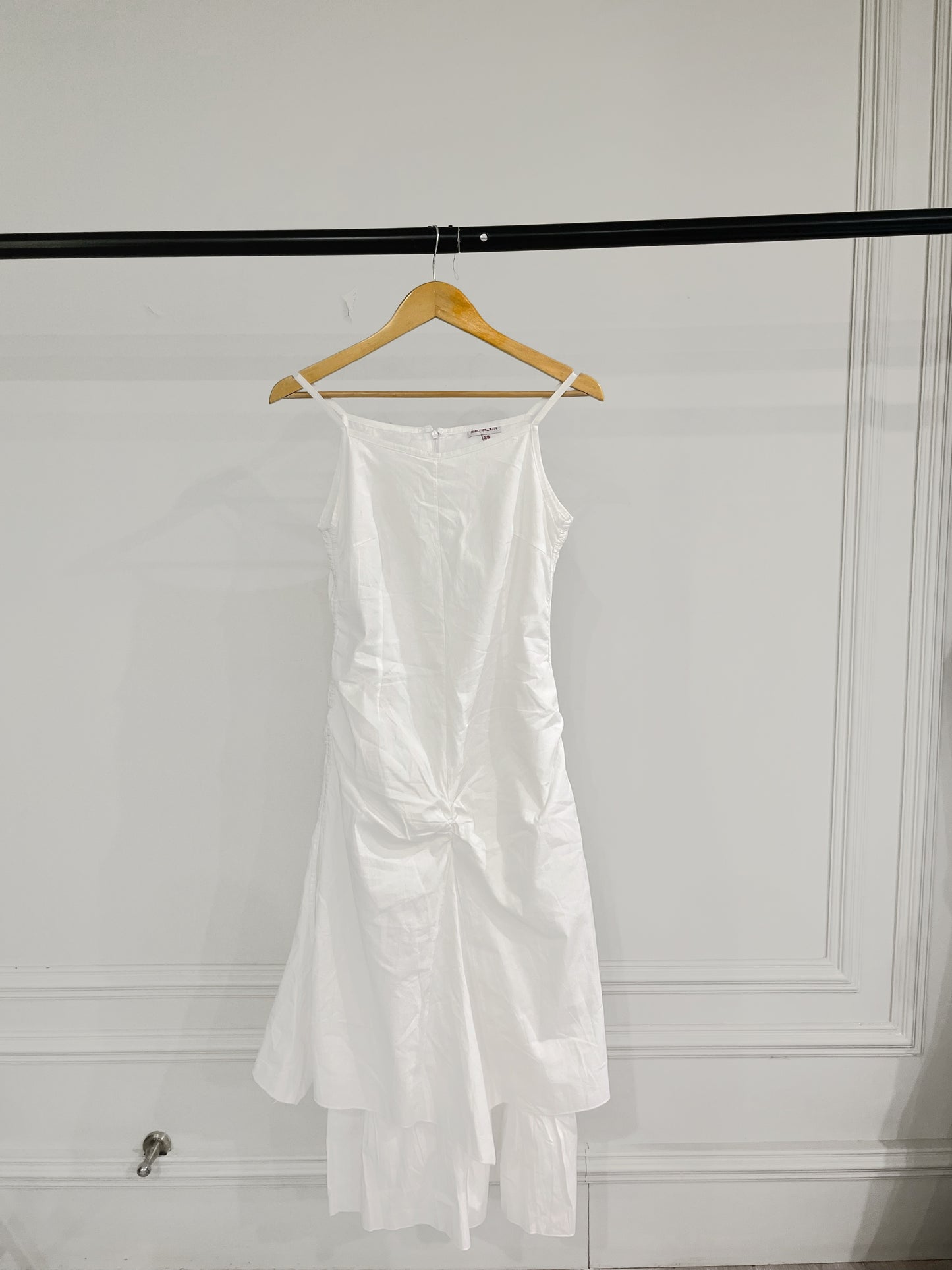 White midi dress