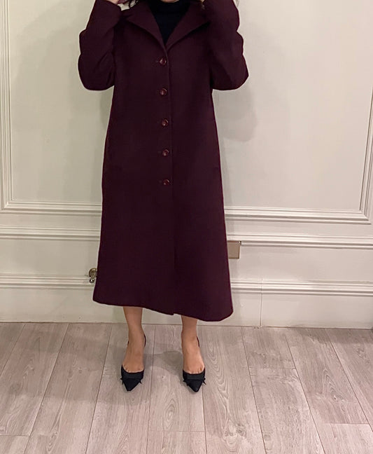 Burgundy coat