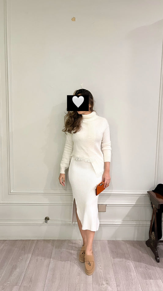 White skirt & top