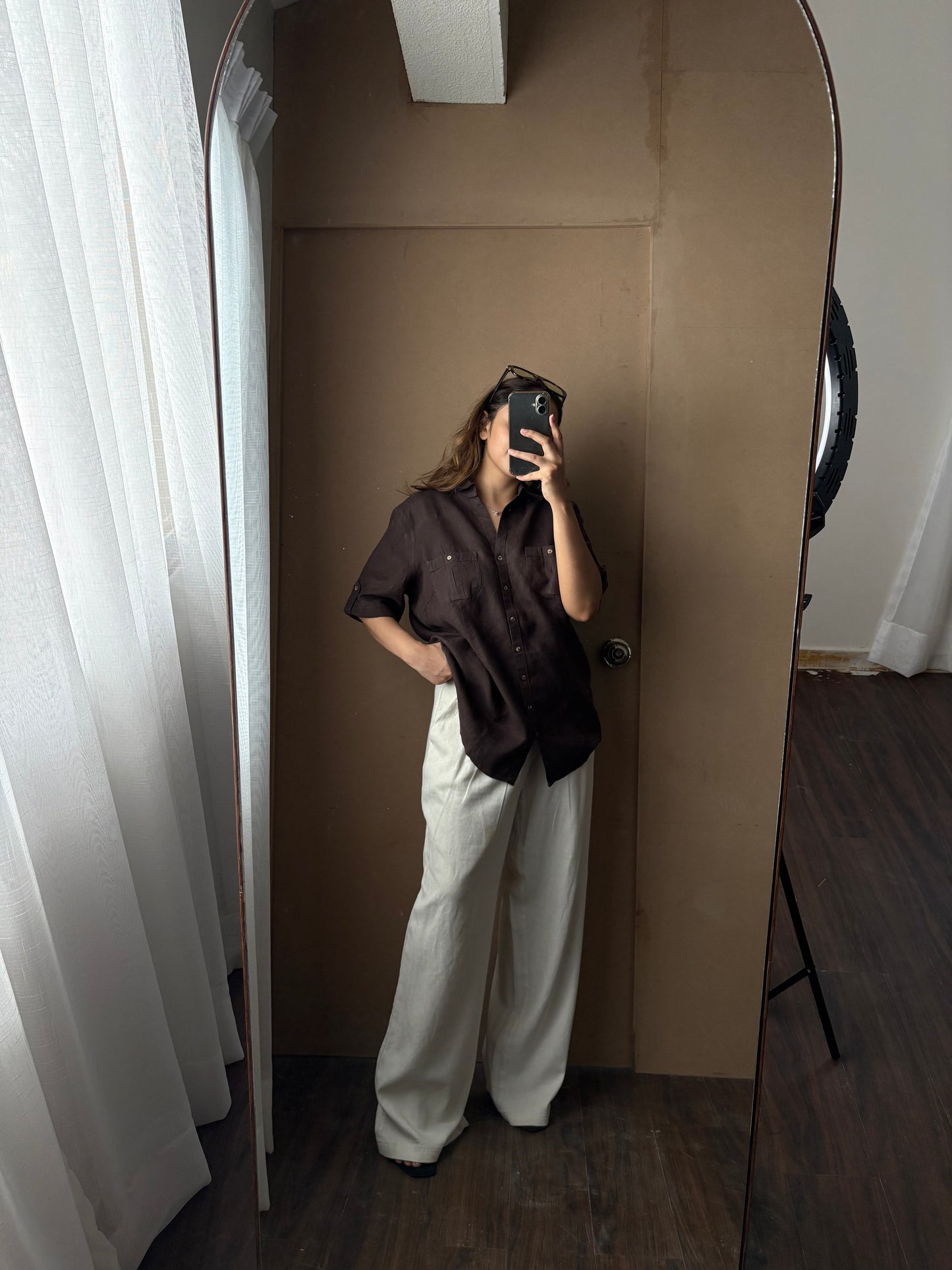 Brown linen