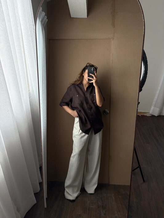 Brown linen