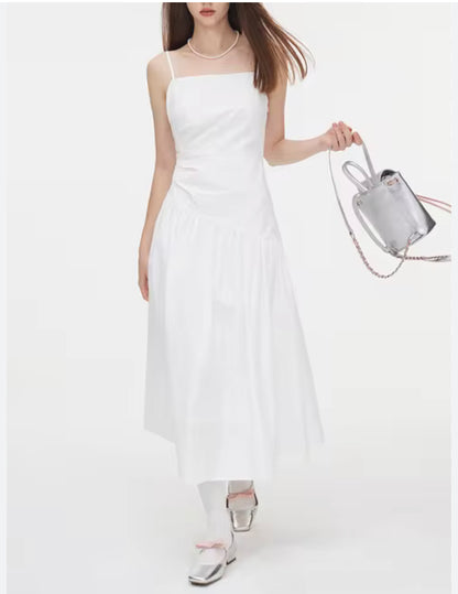 White midi dress