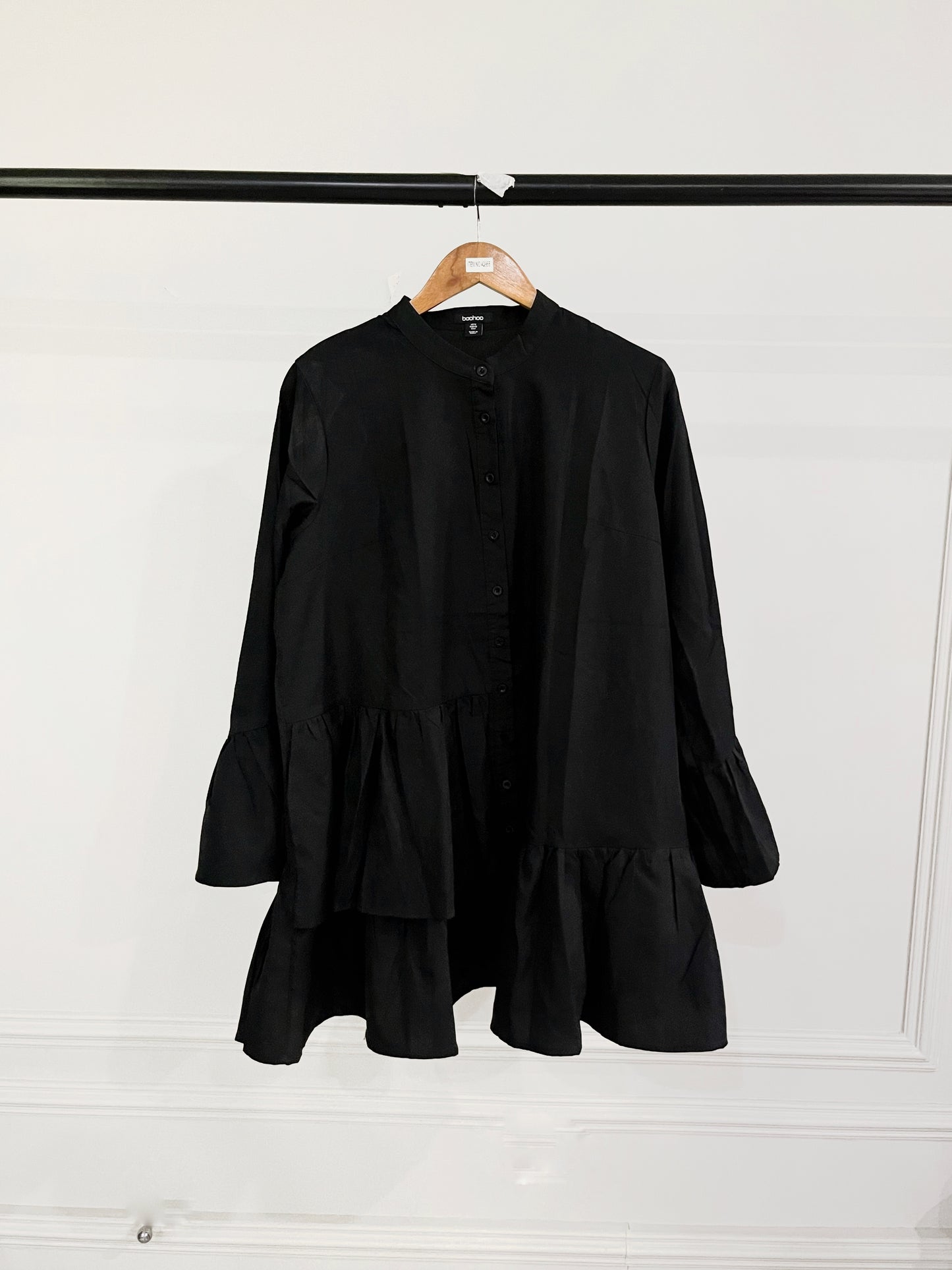 Black button down