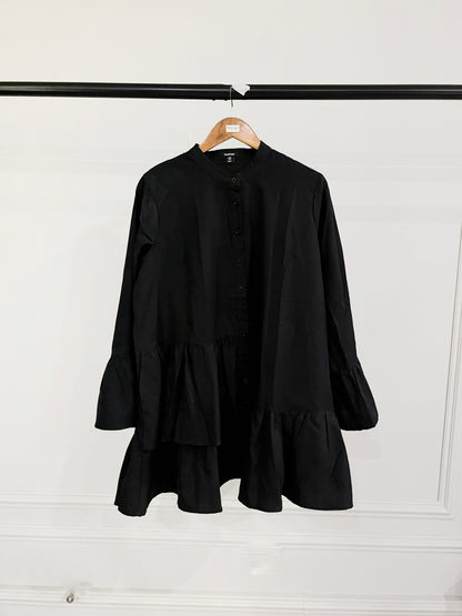 Black button down