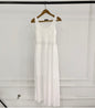 White pleated dress