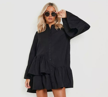 Black button down