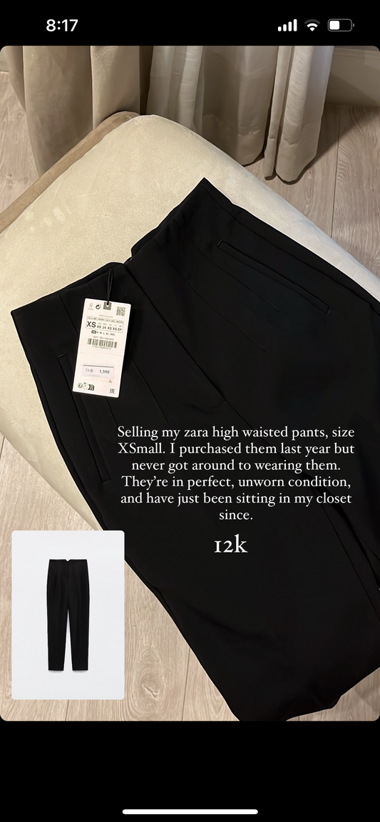 Zara High waist trousers